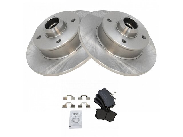 Rear Brake Pad and Rotor Kit - 1985-1999 Volkswagen Golf 2.0L 4-Cylinder - TRQ 7276-02033102