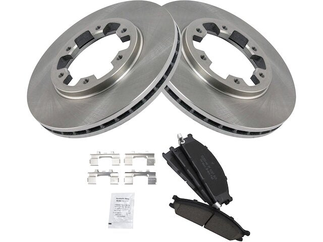 Front Brake Pad and Rotor Kit - 1986-1994 Nissan D21 4WD - TRQ 6680-02046322