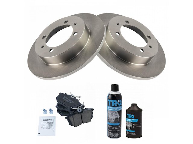 Rear Brake Pad and Rotor Kit - 2000-2004 Volvo S40 1.9L 4-Cylinder - TRQ 861-02048784