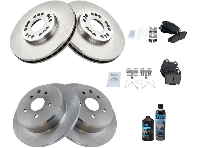 Front and Rear Brake Pad and Rotor Kit - 1998-2005 Lexus GS300 - TRQ 7533-02049135