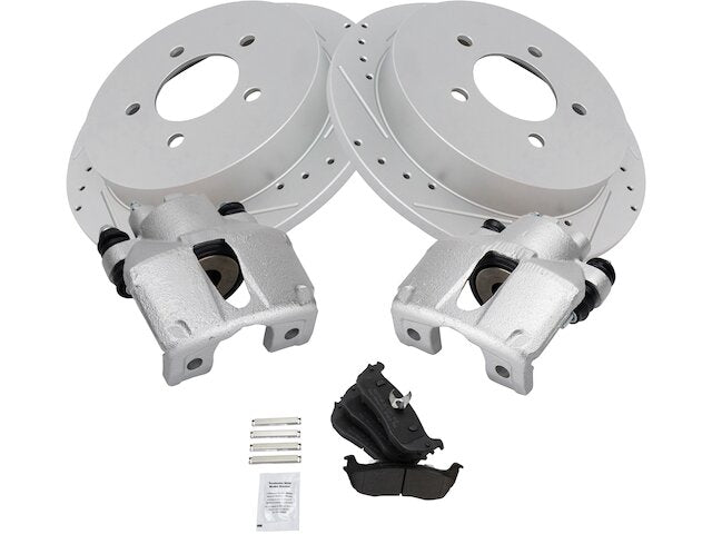Rear Brake Pad Rotor and Caliper Set - 1997-2002 Ford Expedition - TRQ 5246-02077366