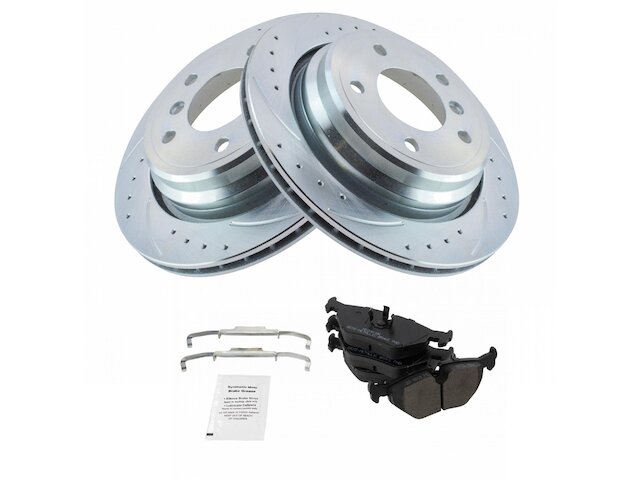 Rear Brake Pad and Rotor Kit - 1997-2003 BMW 540i - TRQ 1072-02080408