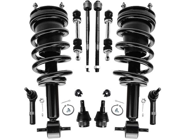 Front Strut Coil Spring Ball Joint Sway Bar Link Kit - 2007-2014 Chevrolet Tahoe - Detroit Axle 18955-02086557