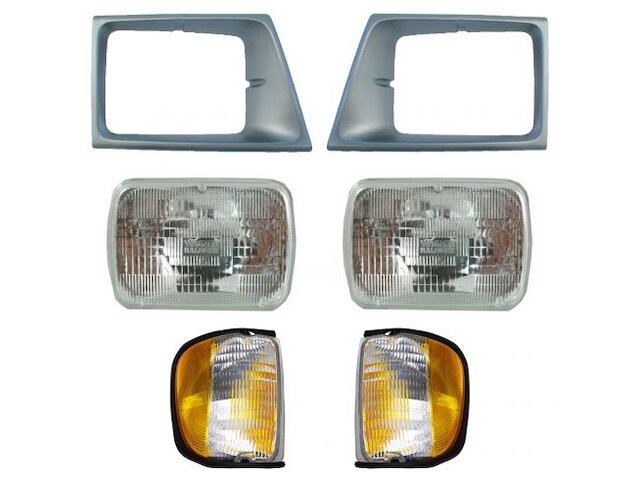 Headlight Assembly and Parking Light Kit 6 Piece - 1992-1996 Ford E250 Econoline - DIY Solutions 5117-02124105