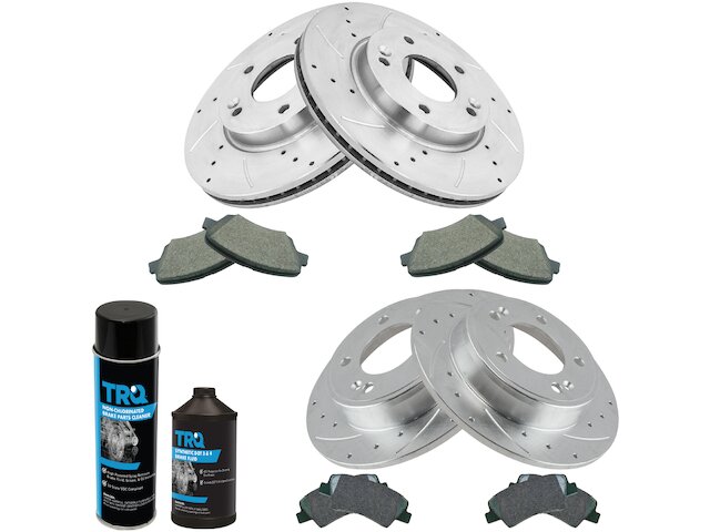 Front and Rear Brake Pad and Rotor Kit - 2013-2016 Hyundai Elantra GT - TRQ 128581-02166990