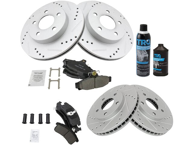 Front and Rear Brake Pad and Rotor Kit - 1993-1997 Pontiac Firebird - TRQ 4670-02200303