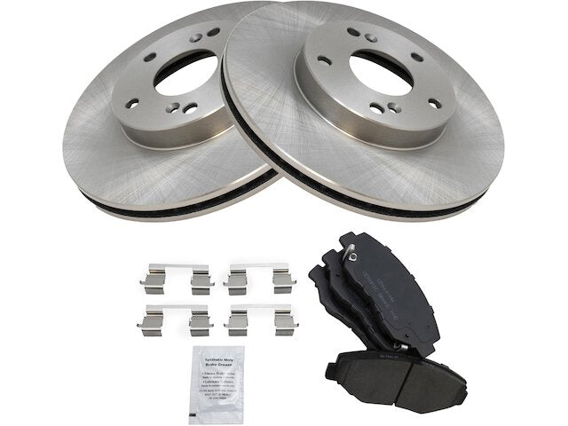 Front Brake Pad and Rotor Kit - 2013-2014 Honda Fit EV - TRQ 122346-02221304