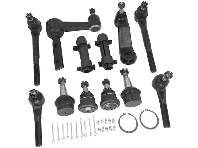 Front Ball Joints Tie Rods Idler and Pitman Arm Kit - 1994-1999 Dodge Ram 1500 - Replacement 1964-02226389