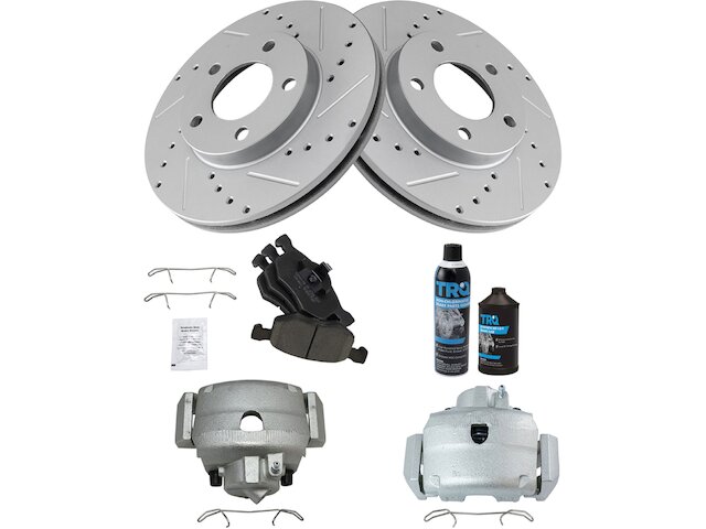 Front Brake Pad Rotor and Caliper Set - 2005-2006 Mercury Mariner 2.3L 4-Cylinder - TRQ 18370-02256156