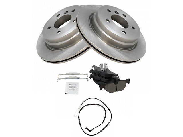 Rear Brake Pad Rotor and Wear Sensor Kit - 2009-2013 BMW 328i xDrive 3.0L 6-Cylinder - TRQ 30394-02263094