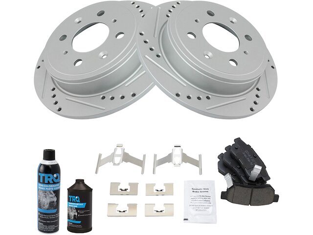 Rear Brake Pad and Rotor Kit - 1990-2001 Acura Integra - TRQ 5895-02272258