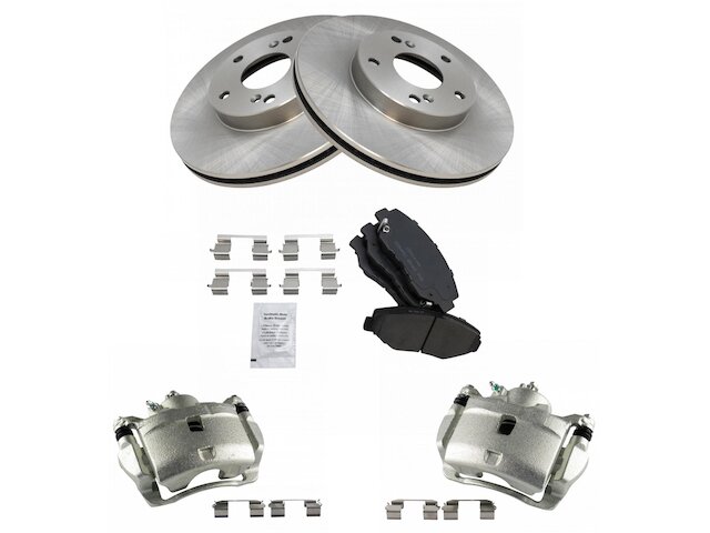 Front Brake Pad Rotor and Caliper Set - 2014-2015 Acura ILX 2.0L 4-Cylinder - TRQ 127809-02287727
