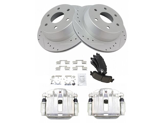 Rear Brake Pad Rotor and Caliper Set - 2000-2001 GMC Yukon 4WD - TRQ 28427-02302098