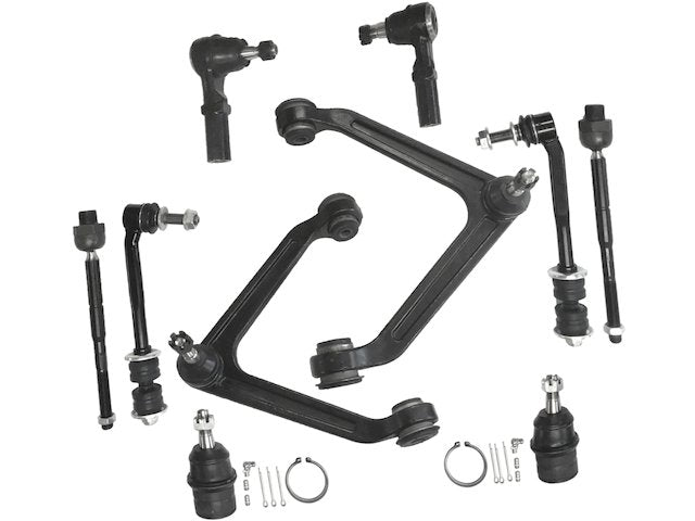 Front Control Arm Kit Set of 10 - 2007-2009 Chrysler Aspen (For 5-Lug Vehicles Only) (For 15mm Thread on Inner Tie Rod End and 24mm Thread on Steering Rack End) - Replacement 19138-02315265