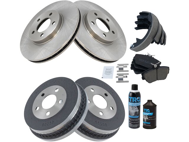 Brake Pad Rotor Shoe Drum Kit - 2001-2005 Mercury Sable - TRQ 5829-02316984