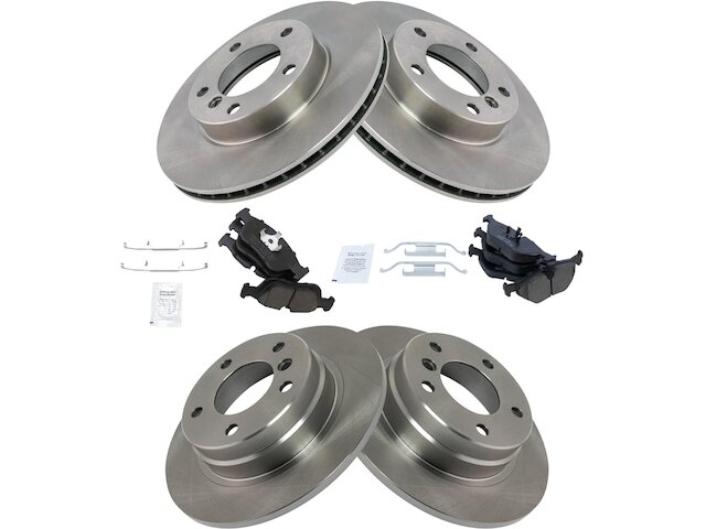 Front and Rear Brake Pad and Rotor Kit - 1993-1998 BMW 318i - TRQ 932-02329081