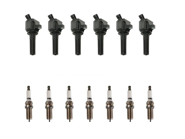 Ignition Coil and Spark Plug Kit 12 Piece - 2007-2010 Hummer H3 3.7L 5-Cylinder - TRQ 19076-02346454