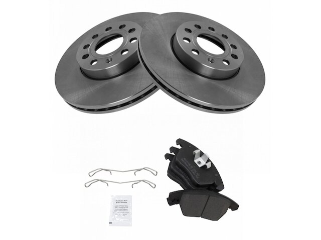Front Brake Pad and Rotor Kit - 2006-2009 Volkswagen Rabbit - TRQ 19060-02379622