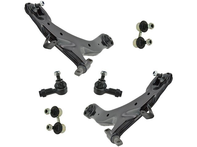 Front Control Arm Ball Joint Tie Rod and Sway Bar Link Kit 6 Piece - 2001-2006 Hyundai Elantra - TRQ 189-02412273