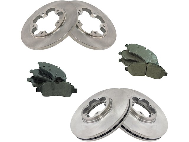 Front and Rear Brake Pad and Rotor Kit - 2015-2019 Ford Transit-250 - TRQ 129859-02420785