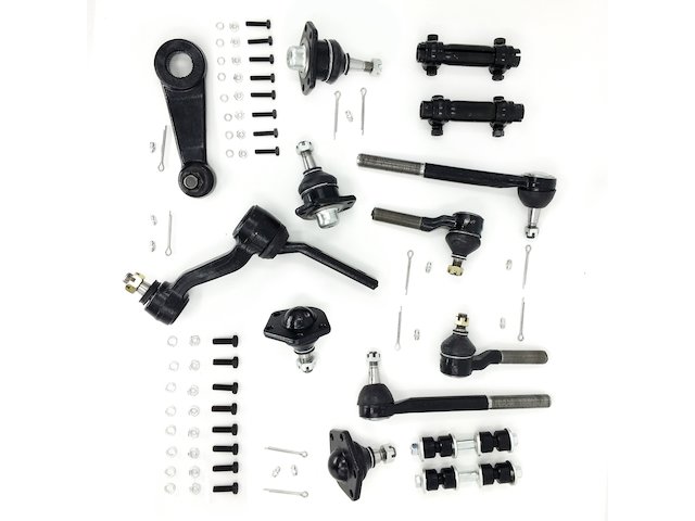 Front Ball Joints Tie Rods Sway Bar Links Idler and Pitman Arm 14 Piece Kit - 1998-2005 Chevrolet Blazer V6 - Replacement 3659-02434660