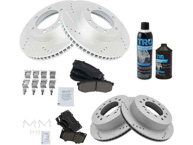 Front and Rear Brake Pad and Rotor Kit - 2003-2009 Toyota 4Runner - TRQ 7926-02439037