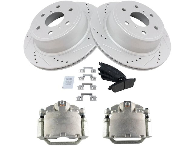 Rear Brake Pad Rotor and Caliper Set - 2007-2014 Cadillac Escalade ESV - TRQ 127828-02510056