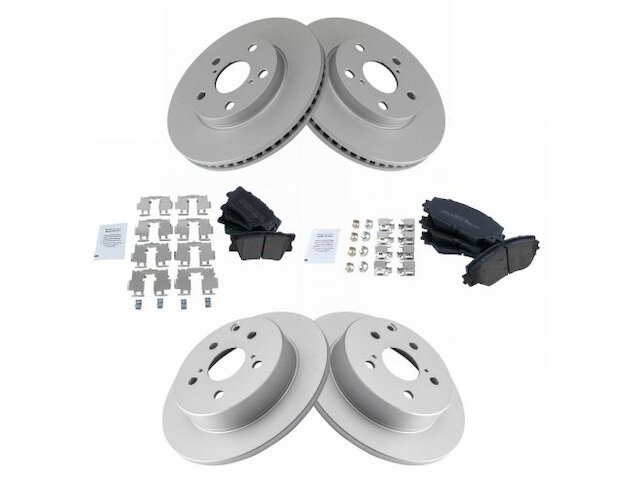 Front and Rear Brake Pad and Rotor Kit - 2010-2012 Lexus HS250h 2.4L 4-Cylinder - TRQ 31994-02525981