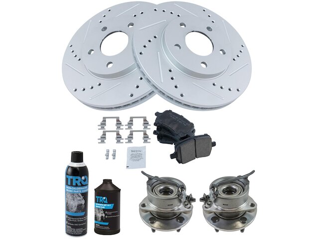 Front Brake Pad and Rotor and Wheel Hub Kit 5 Piece - 2006-2011 Chevrolet HHR - TRQ 18619-02551778