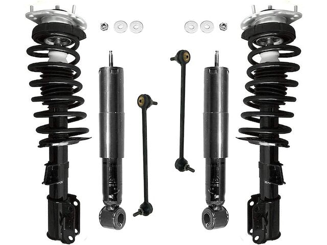 Front and Rear Shock Strut Coil Spring Sway Bar Link Kit - 1998-2000 Volvo S70 - Detroit Axle 870-02553966