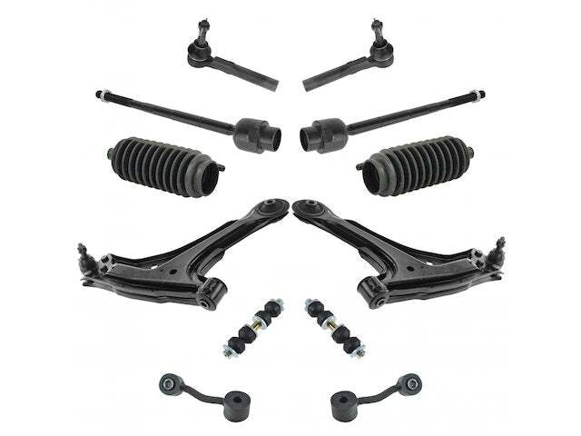 Front and Rear Control Arm Ball Joint Tie Rod and Sway Bar Link Kit 12 Piece - 2000-2004 Oldsmobile Alero - TRQ 4381-02573556