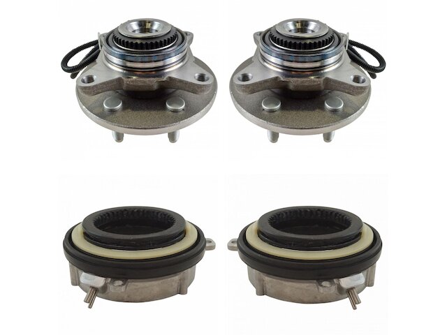 Front Wheel Hub Assembly and Locking Hub Actuator Kit 4 Piece - 2005-2008 Ford F150 4WD - TRQ 18250-02593500