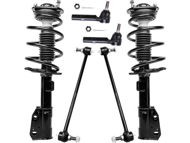 Front Strut Coil Spring Sway Bar Link Tie Rod End Kit - 2007-2016 GMC Acadia - Detroit Axle 25680-02628925