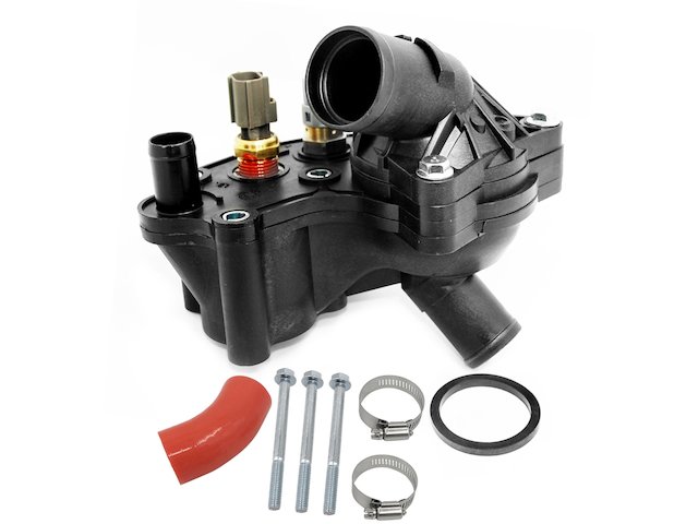 Engine Coolant Thermostat Housing Assembly Kit with Sensors, Gaskets and Coolant Bypass Hose - 1997-2001 Ford Explorer 4-Door 4.0L V6 SOHC - Replacement 5259-02631148