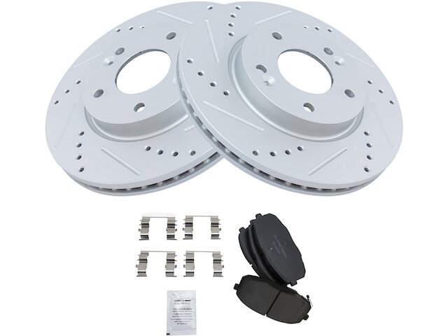 Front Brake Pad and Rotor Kit - 2014-2016 Kia Soul - TRQ 128503-02635491