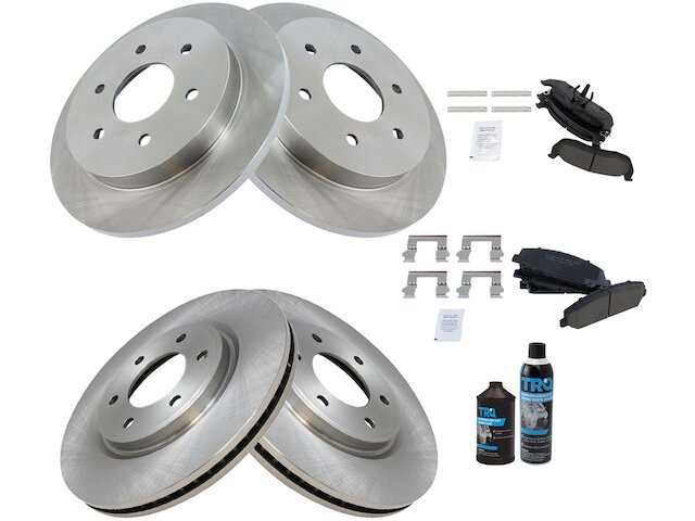 Front and Rear Brake Pad and Rotor Kit - 2008-2011 Nissan Armada - TRQ 26396-02638179