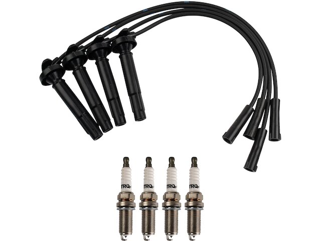 Spark Plug Wire Set with Spark Plugs - 1999-2004 Subaru Forester 2.5L H4 Naturally Aspirated - TRQ 346-02638190