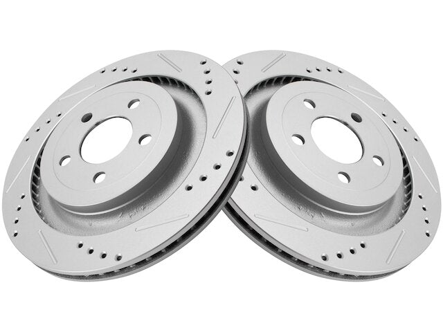 Rear Brake Rotor Set 2 Piece - 2015-2022 Ford Mustang - TRQ 129827-02647379