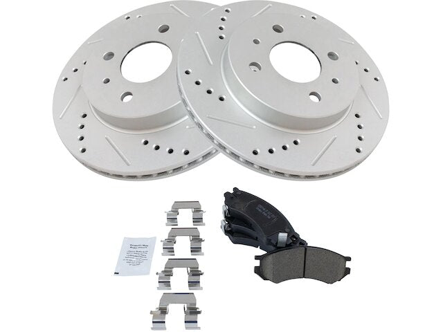 Front Brake Pad and Rotor Kit - 1993-2002 Saturn SC2 - TRQ 4861-02677267