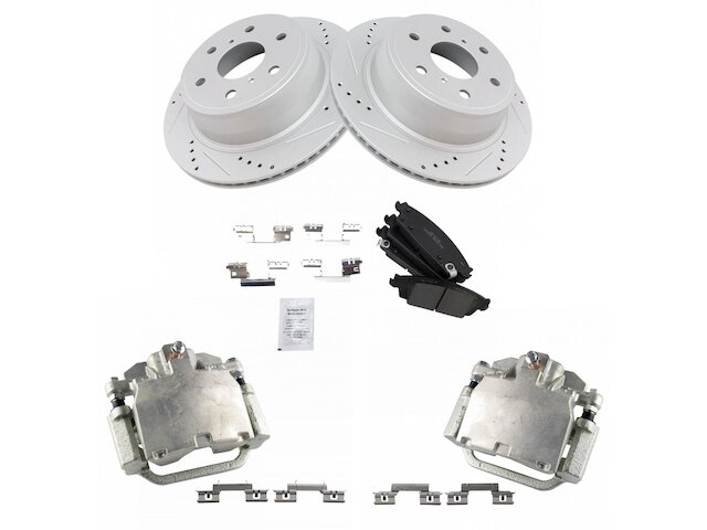 Rear Brake Pad Rotor and Caliper Set - 2014-2018 GMC Sierra 1500 - TRQ 125150-02679114