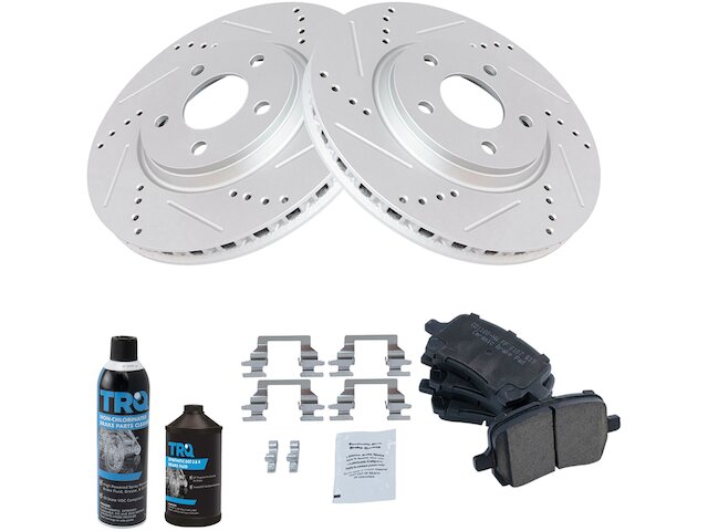 Front Brake Pad and Rotor Kit - 2005-2010 Pontiac G6 - TRQ 18340-02688038