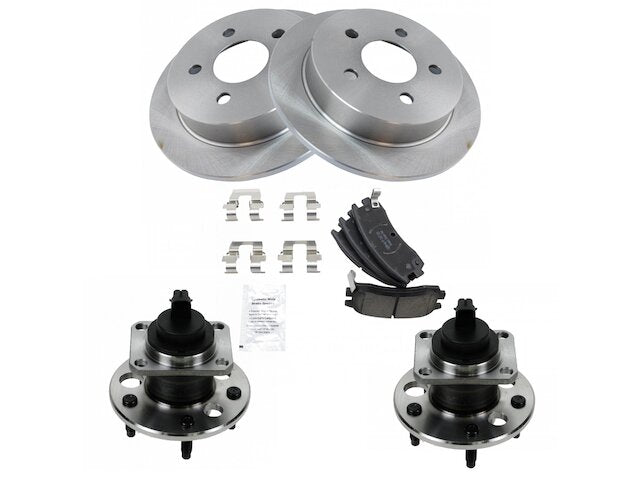 Rear Brake Pad and Rotor and Wheel Hub Kit - 1999-2004 Oldsmobile Alero - TRQ 4380-02695592