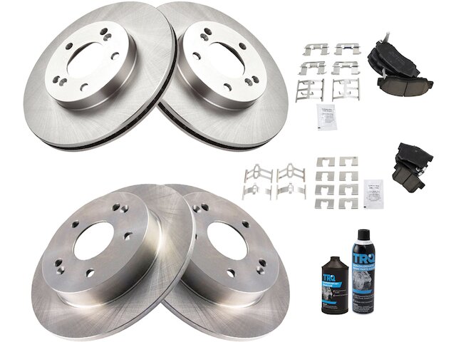 Front and Rear Brake Pad and Rotor Kit - 1997-2001 Honda Prelude - TRQ 6069-02728266