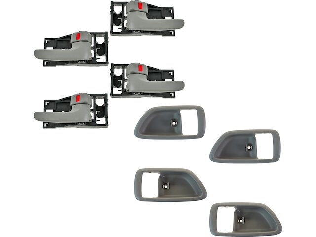 Interior Door Handle and Bezel Set 8 Piece - 2004-2006 Toyota Tundra Crew Cab Pickup - TRQ 18027-02870527