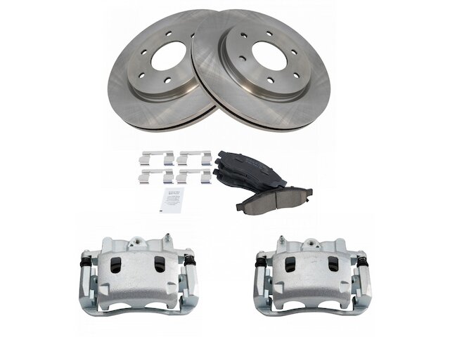 Front Brake Pad Rotor and Caliper Set - 2005-2006 Nissan Armada - TRQ 18399-02985033
