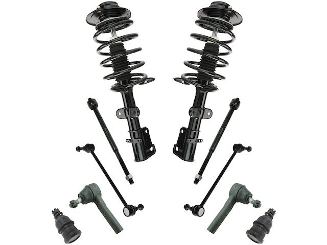 Front Strut Coil Spring Ball Joint Tie Rod Kit 10 Piece - 2004-2008 Chrysler Pacifica - TRQ 17855-02990311