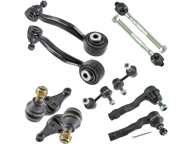 Front Ball Joint Sway Bar Link Tie Rod End Kit 10 Piece - 1995-2002 Mazda Millenia - TRQ 8583-07039533