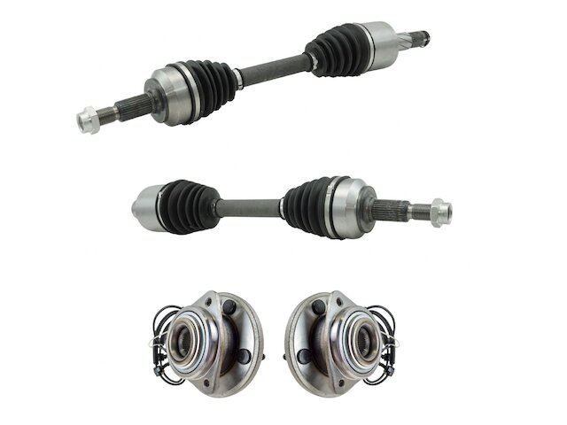 Axle and Wheel Hub Assembly Kit 4 Piece - 2006-2010 Jeep Commander 4WD - TRQ 18681-07175708