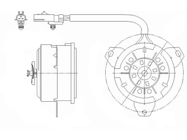 Auxiliary Fan Motor - 2002-2004 Jeep Liberty Sport Utility 3.7L V6 - TYC 2292-07225205