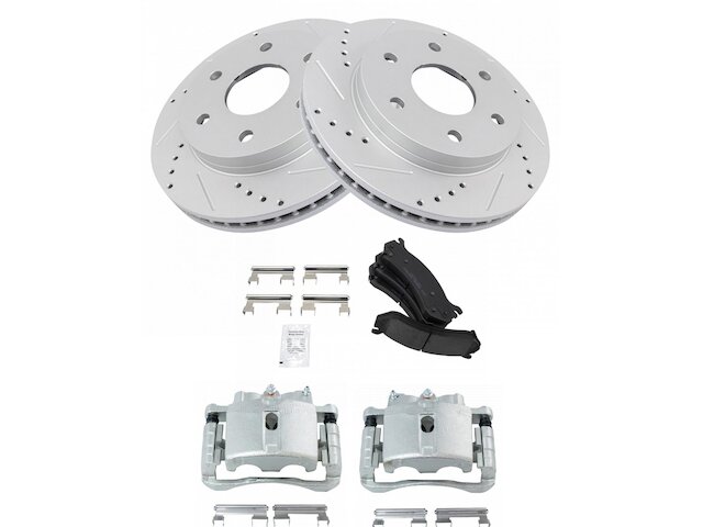 Front Brake Pad Rotor and Caliper Set - 2002-2006 Cadillac Escalade EXT - TRQ 127835-07250673